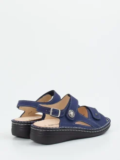 Finn Comfort – Komfortsandale aus Nubukleder Marineblau