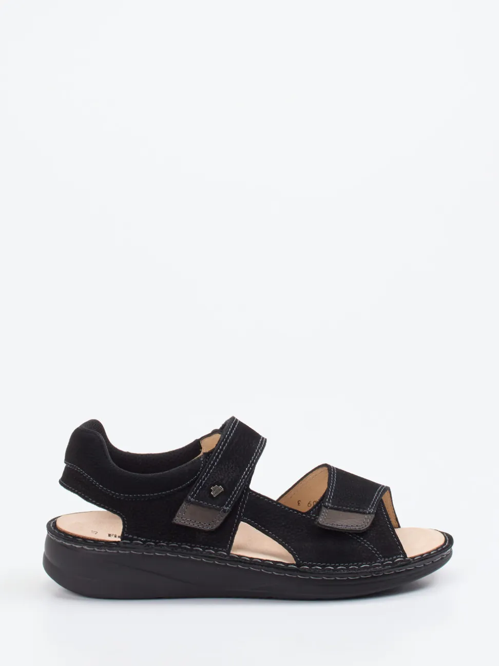 Finn Comfort – Komfortsandale aus Nubukleder Schwarz