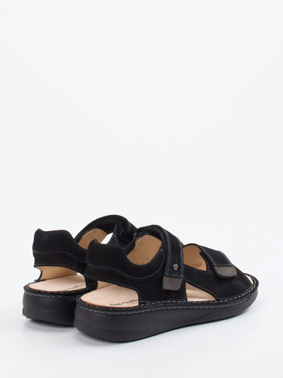 Finn Comfort – Komfortsandale aus Nubukleder Schwarz
