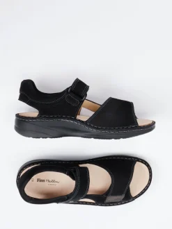 Finn Comfort – Komfortsandale aus Nubukleder Schwarz