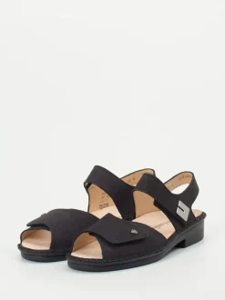 Finn Comfort – Komfortsandalen aus Nubukleder schwarz