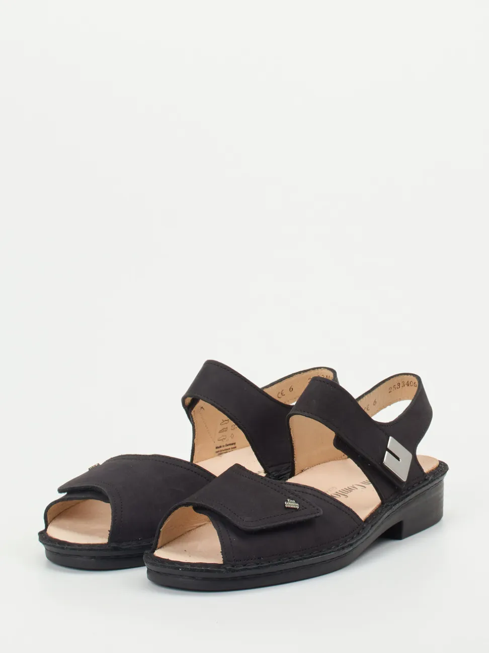 Finn Comfort – Komfortsandalen aus Nubukleder schwarz
