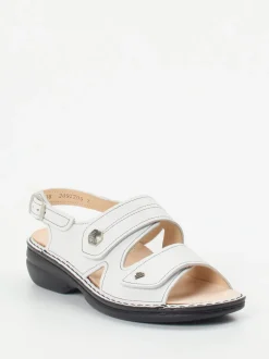 Finn Comfort – Komfortsandale aus Kalbleder Weiß