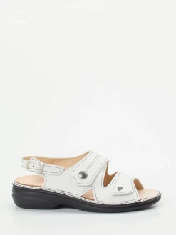 Finn Comfort – Komfortsandale aus Kalbleder Weiß