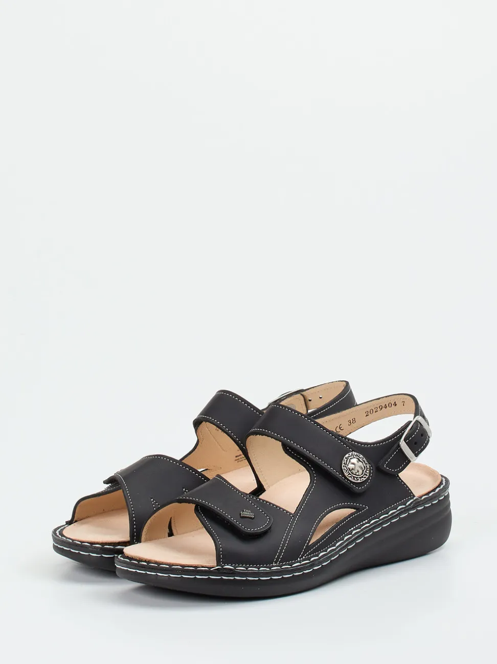 Finn Comfort – Komfortsandalen aus Kalbleder schwarz