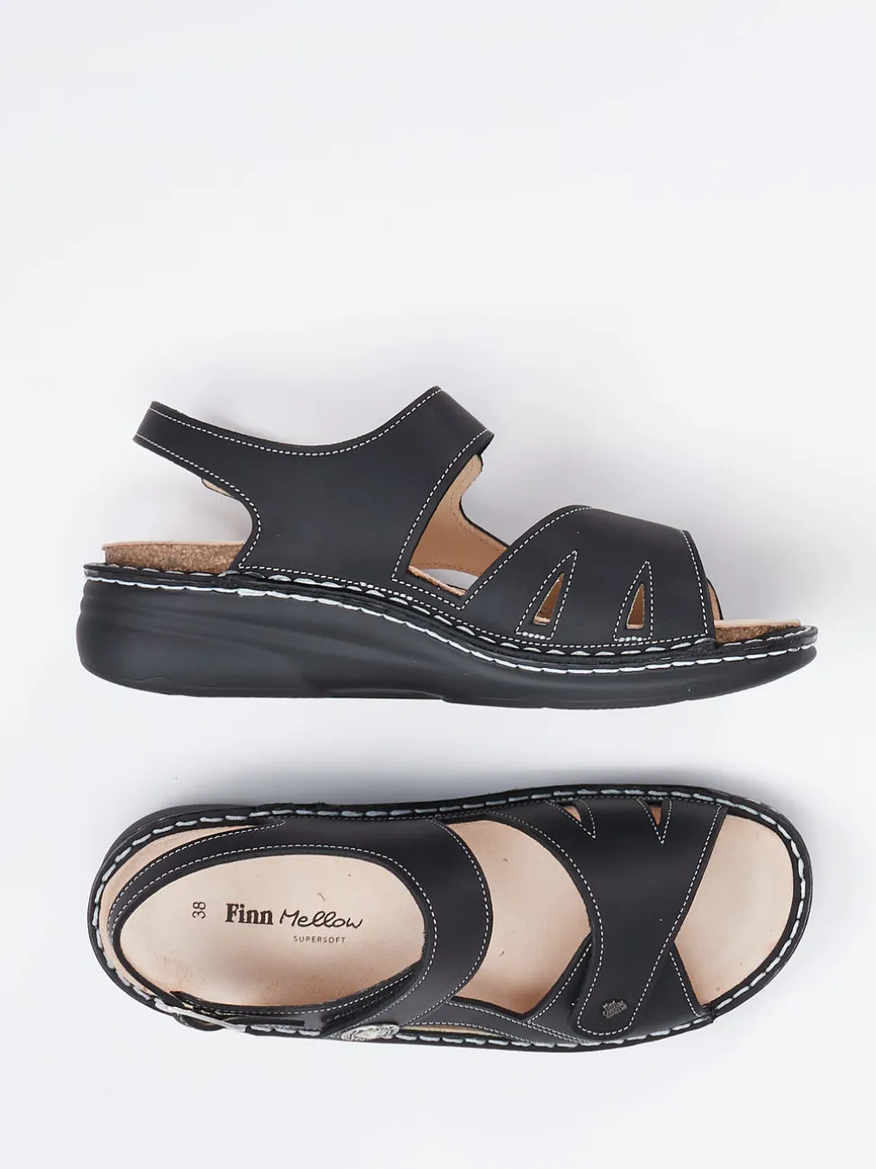 Finn Comfort – Komfortsandalen aus Kalbleder schwarz