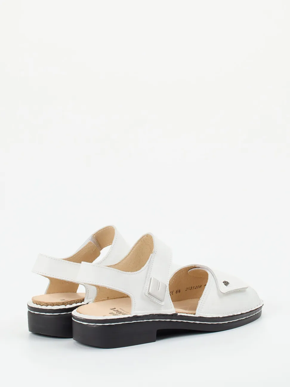Finn Comfort – Komfortsandalen aus Kalbleder weiß