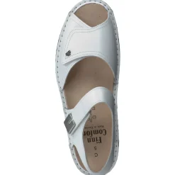 Finn Comfort – Komfortsandalen aus Kalbleder weiß