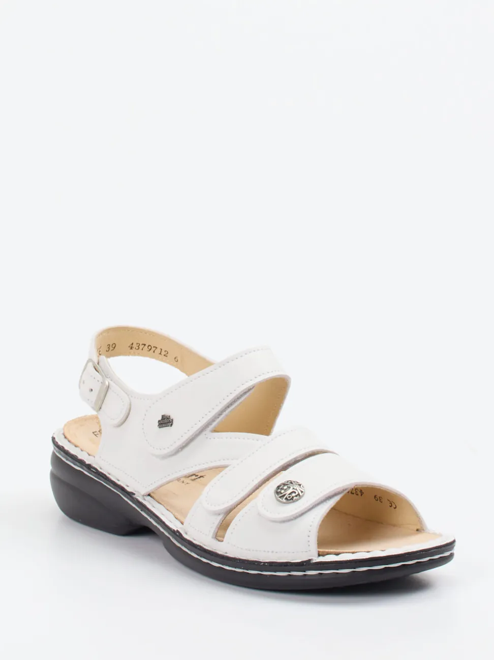 Finn Comfort – Komfortsandalen aus Kalbleder Weiß