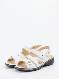 Finn Comfort – Komfortsandalen aus Kalbleder Weiß