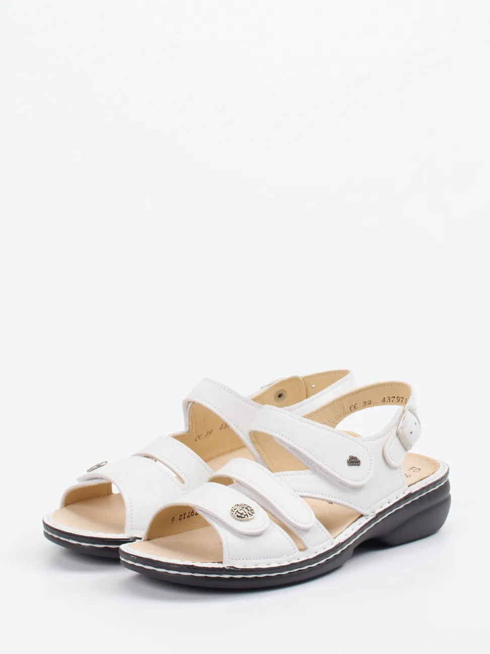 Finn Comfort – Komfortsandalen aus Kalbleder Weiß