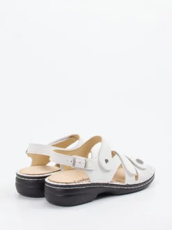 Finn Comfort – Komfortsandalen aus Kalbleder Weiß