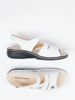 Finn Comfort – Komfortsandalen aus Kalbleder Weiß