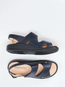 Finn Comfort – Komfortsandalen aus Fettleder Dunkelblau
