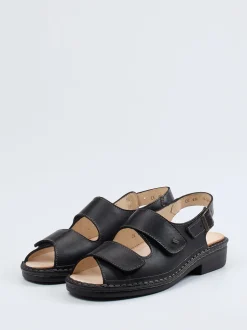 Finn Comfort – Komfortsandale aus Kalbleder schwarz