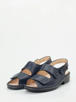 Finn Comfort – Komfortsandalen aus Kalbleder Dunkelblau