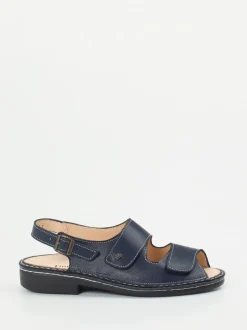 Finn Comfort – Komfortsandalen aus Kalbleder Dunkelblau