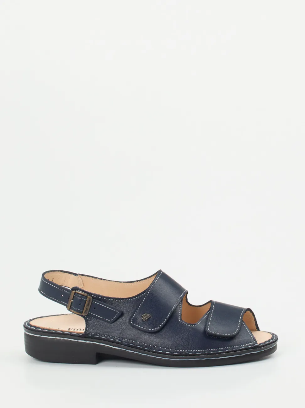 Finn Comfort – Komfortsandalen aus Kalbleder Dunkelblau