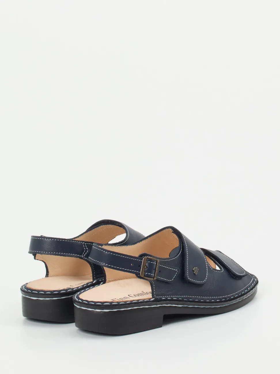 Finn Comfort – Komfortsandalen aus Kalbleder Dunkelblau