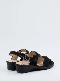 Finn Comfort – Komfortsandale aus Nubukleder schwarz