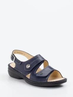 Finn Comfort – Komfortsandale aus Kalbleder Dunkelblau