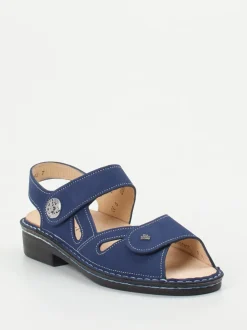 Finn Comfort – Komfortsandale aus Nubukleder Marineblau