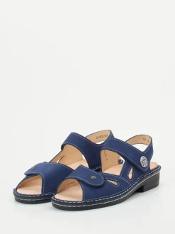 Finn Comfort – Komfortsandale aus Nubukleder Marineblau