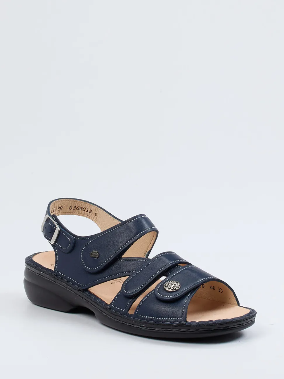 Finn Comfort – Komfortsandalen aus Kalbleder Dunkelblau