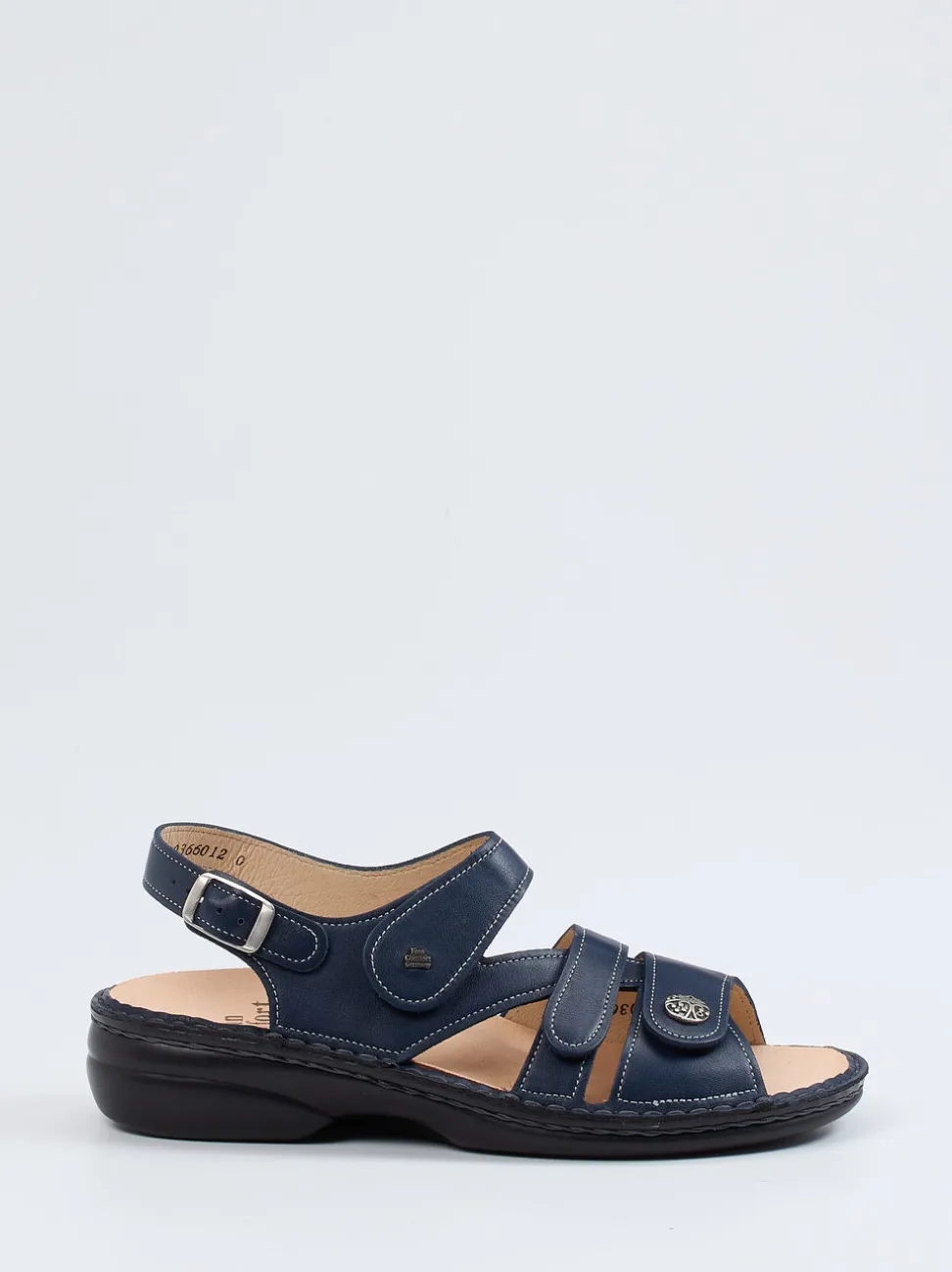 Finn Comfort – Komfortsandalen aus Kalbleder Dunkelblau