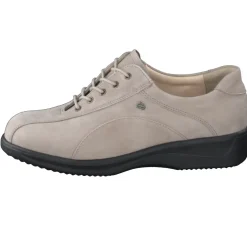 Finn Comfort – Komfort-Schnürschuhe aus Nubukleder Beigegrau
