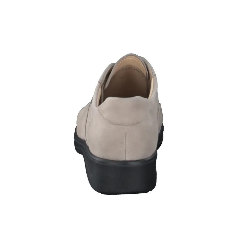 Finn Comfort – Komfort-Schnürschuhe aus Nubukleder Beigegrau