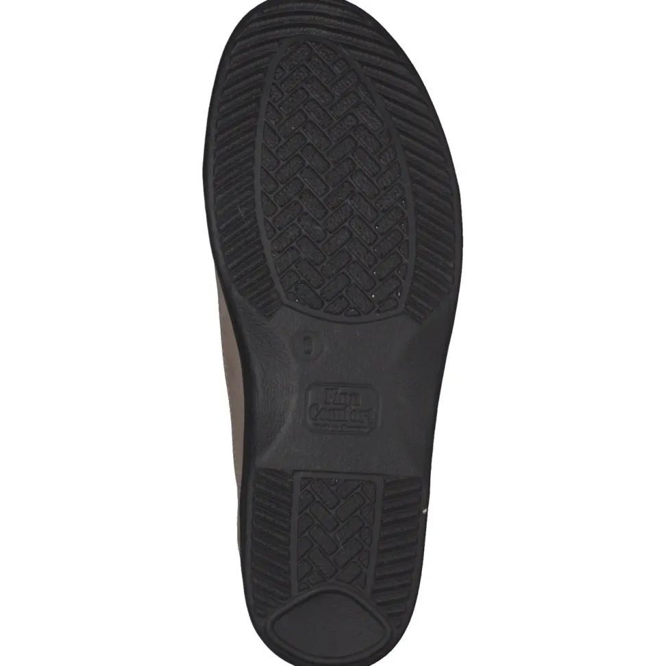 Finn Comfort – Komfort-Schnürschuhe aus Nubukleder Beigegrau