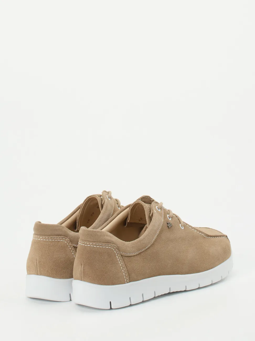 Finn Comfort – Komfort-Schnürschuh aus Veloursleder beige
