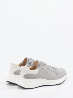 Finn Comfort – Komfort-Sneaker aus Veloursleder hellgrau