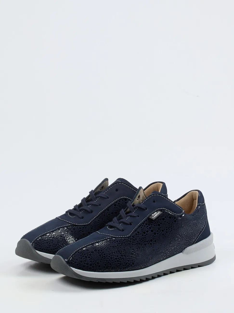 Finn Comfort – Komfort-Sneaker aus Nubukleder Dunkelblau