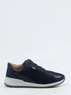 Finn Comfort – Komfort-Sneaker aus Nubukleder Dunkelblau