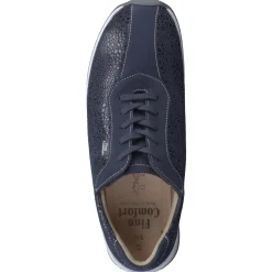 Finn Comfort – Komfort-Sneaker aus Nubukleder Dunkelblau