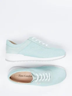 Finn Comfort – Komfort-Sneaker aus Textil in Mintgrün