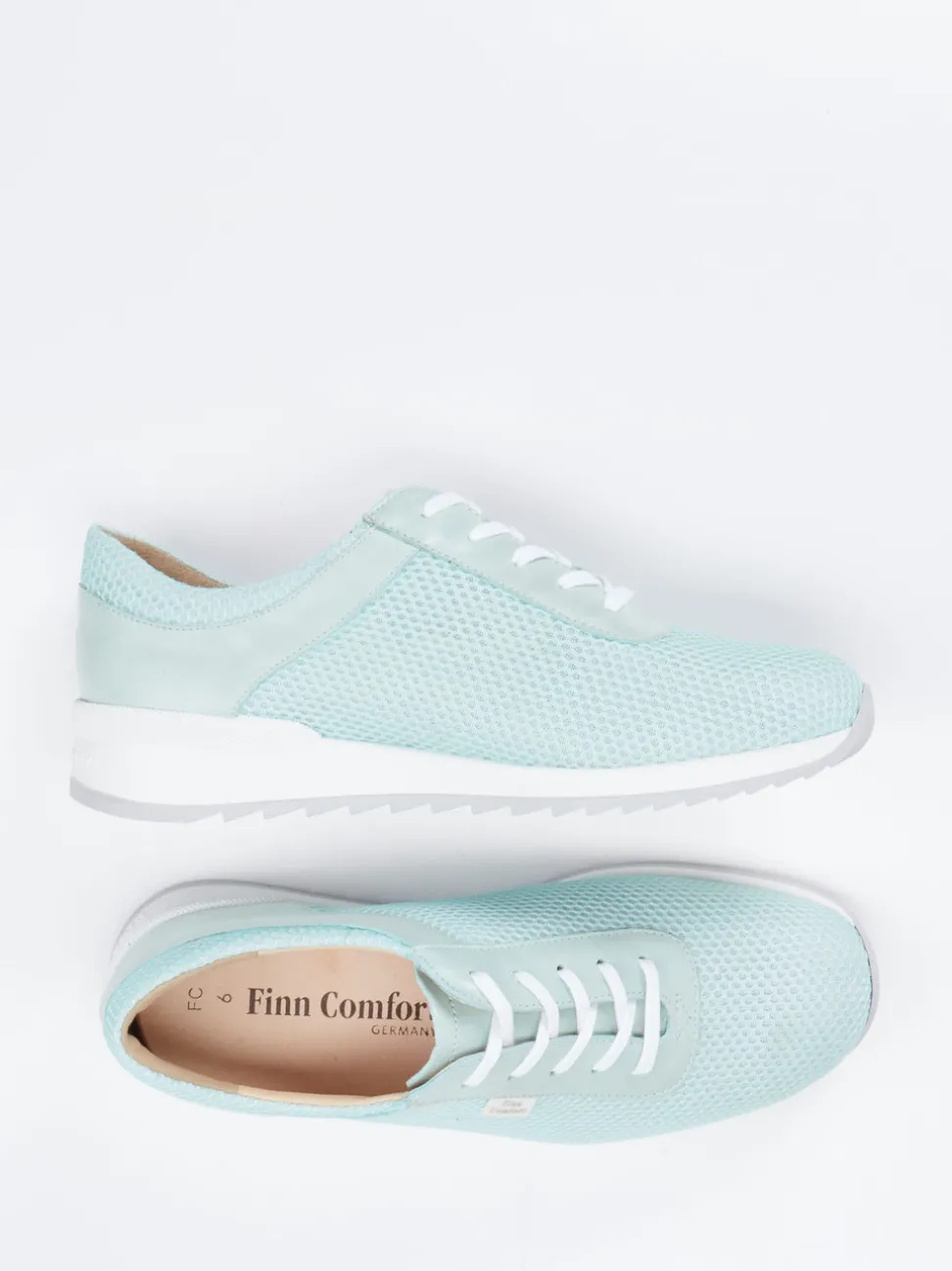Finn Comfort – Komfort-Sneaker aus Textil in Mintgrün