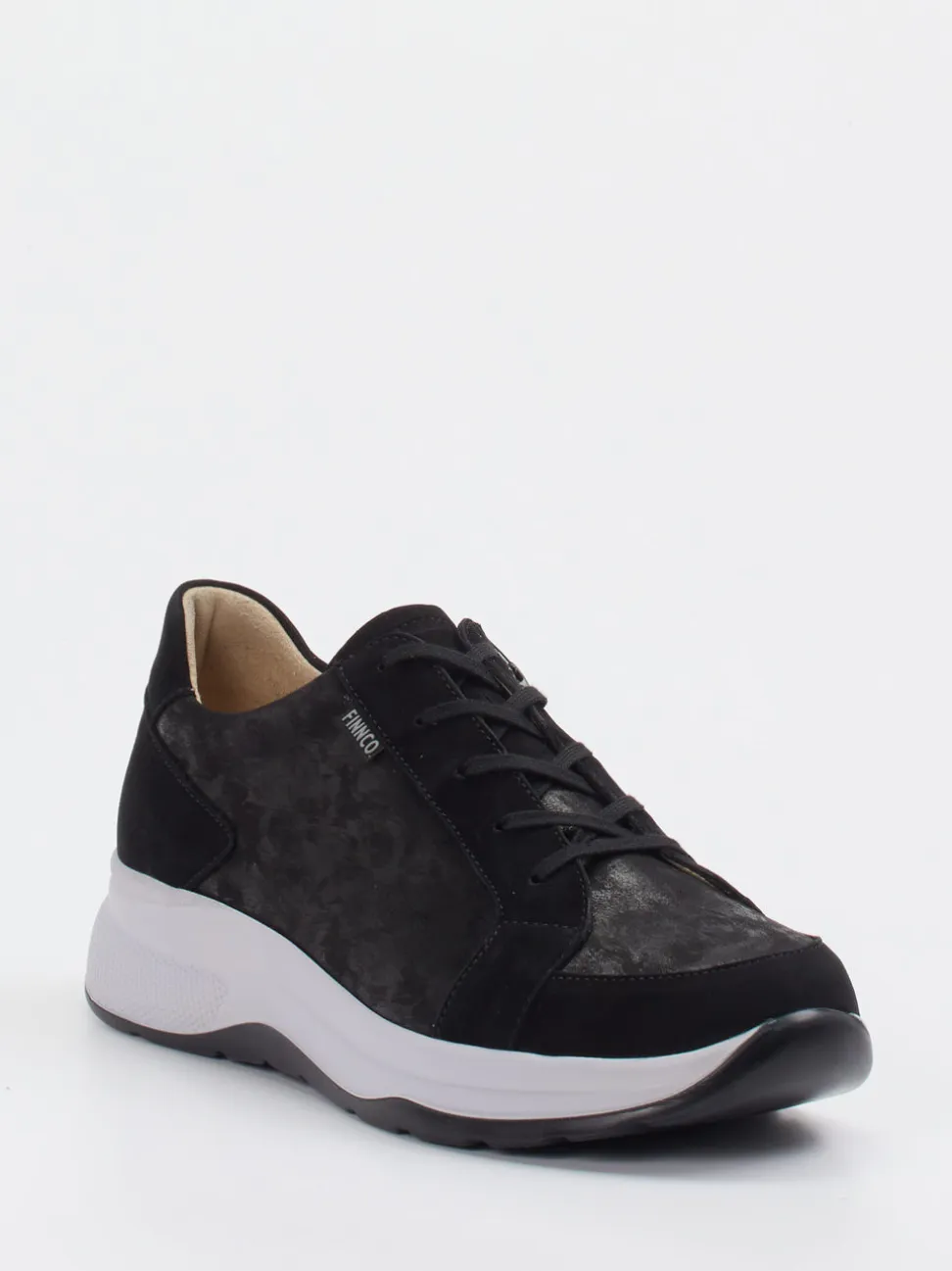 Finn Comfort – Komfort-Sneaker aus Nubukleder schwarz
