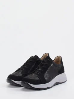 Finn Comfort – Komfort-Sneaker aus Nubukleder schwarz