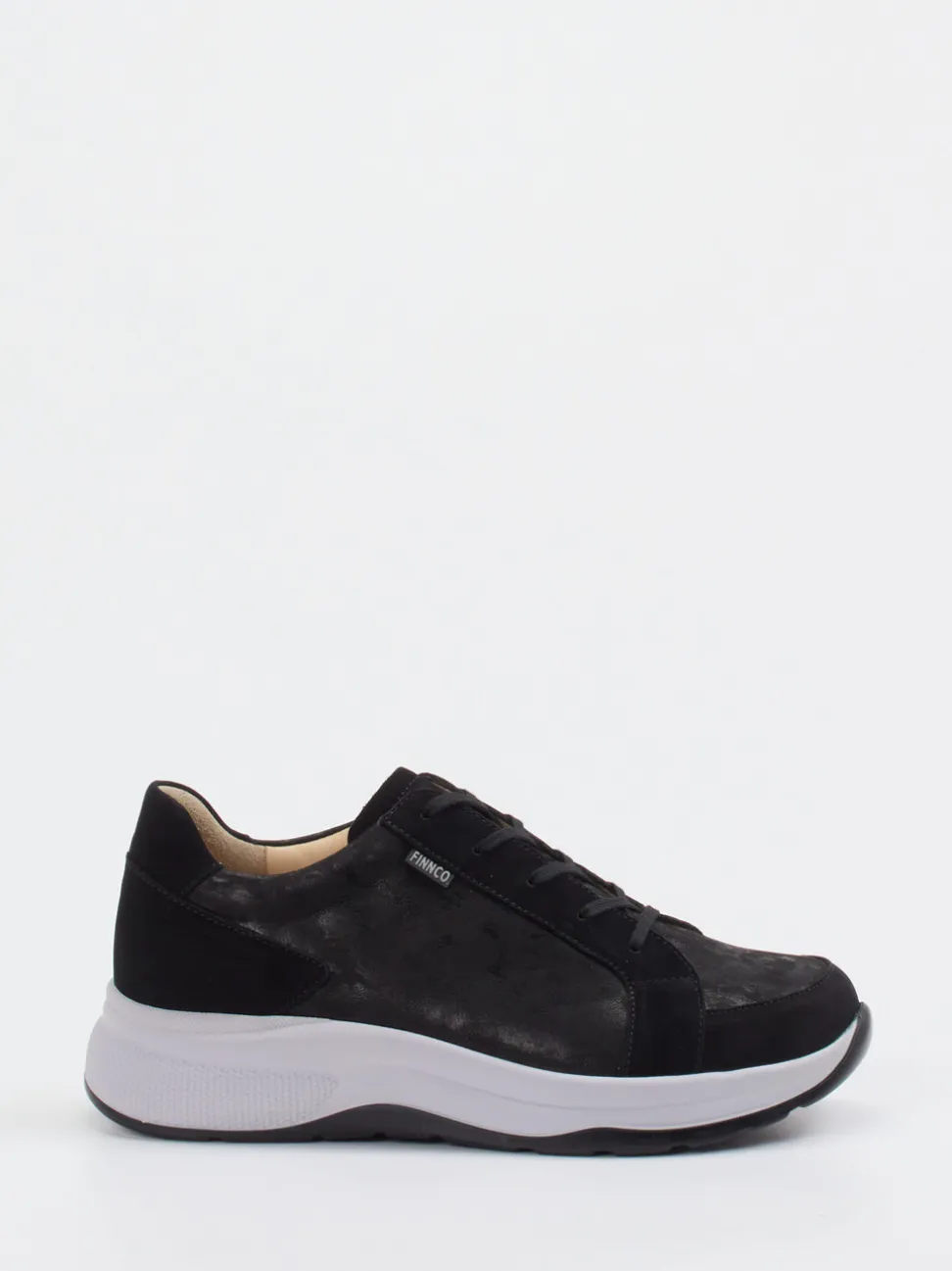 Finn Comfort – Komfort-Sneaker aus Nubukleder schwarz