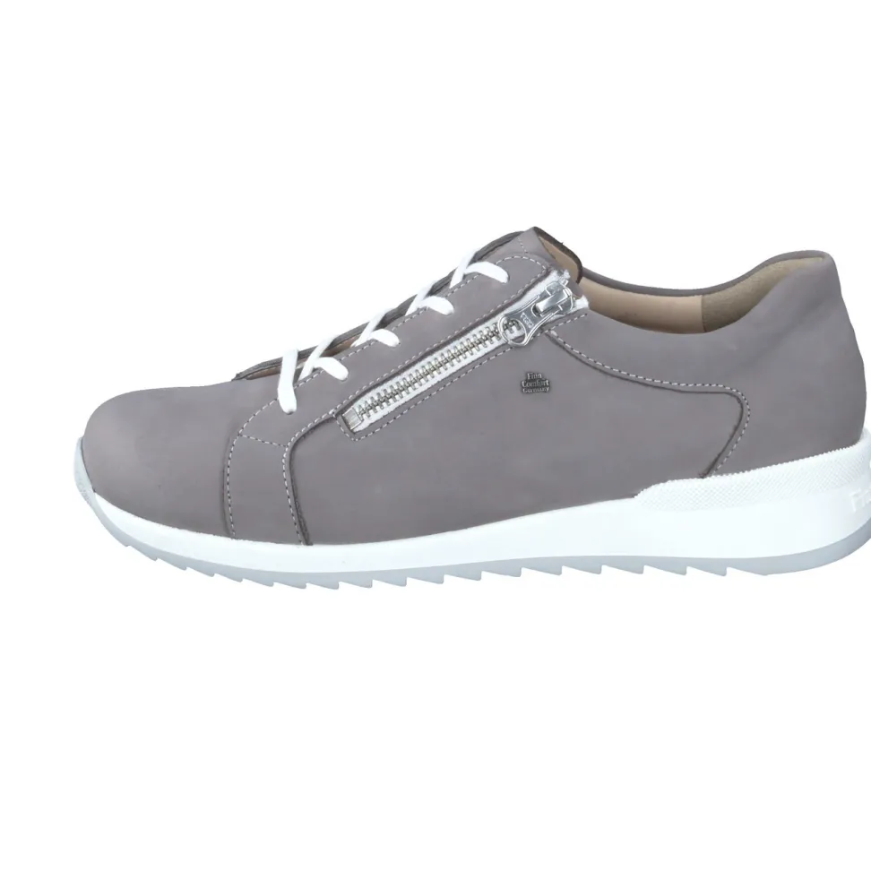 Finn Comfort – Komfort-Sneaker aus Nubukleder Taupe
