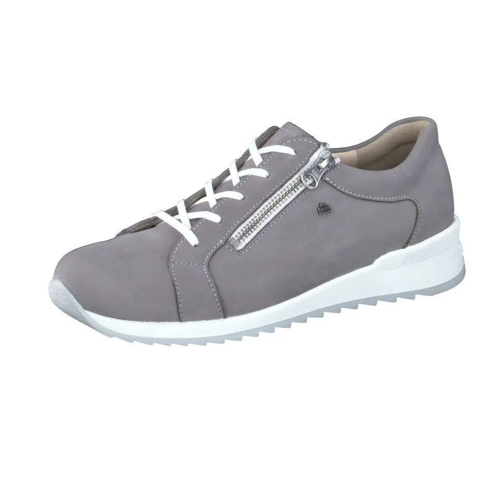 Finn Comfort – Komfort-Sneaker aus Nubukleder Taupe