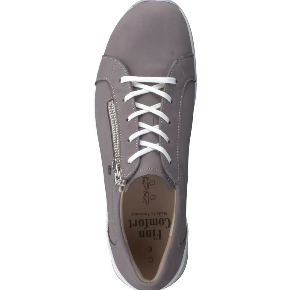Finn Comfort – Komfort-Sneaker aus Nubukleder Taupe