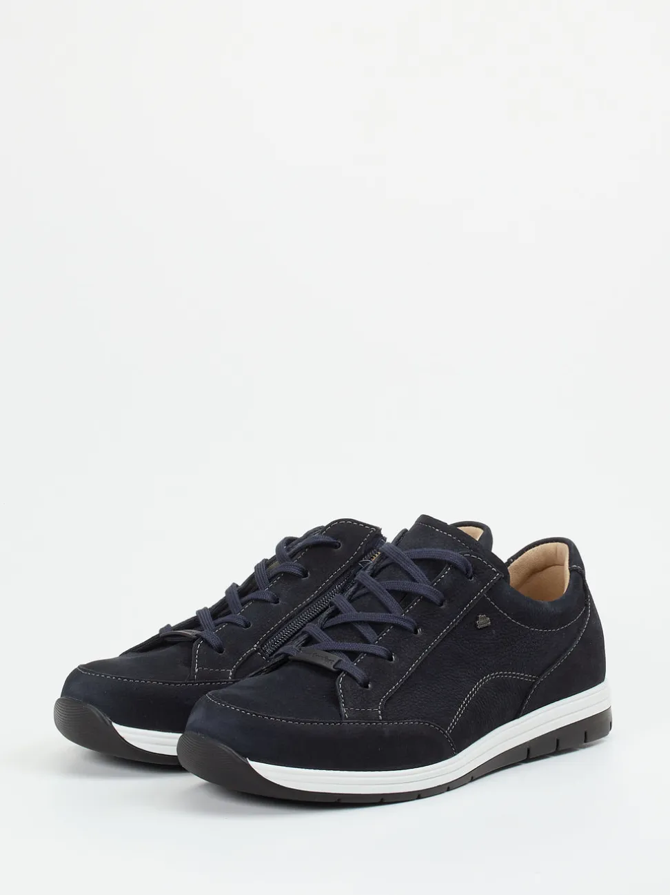 Finn Comfort – Komfort-Sneaker aus Nubukleder Dunkelblau
