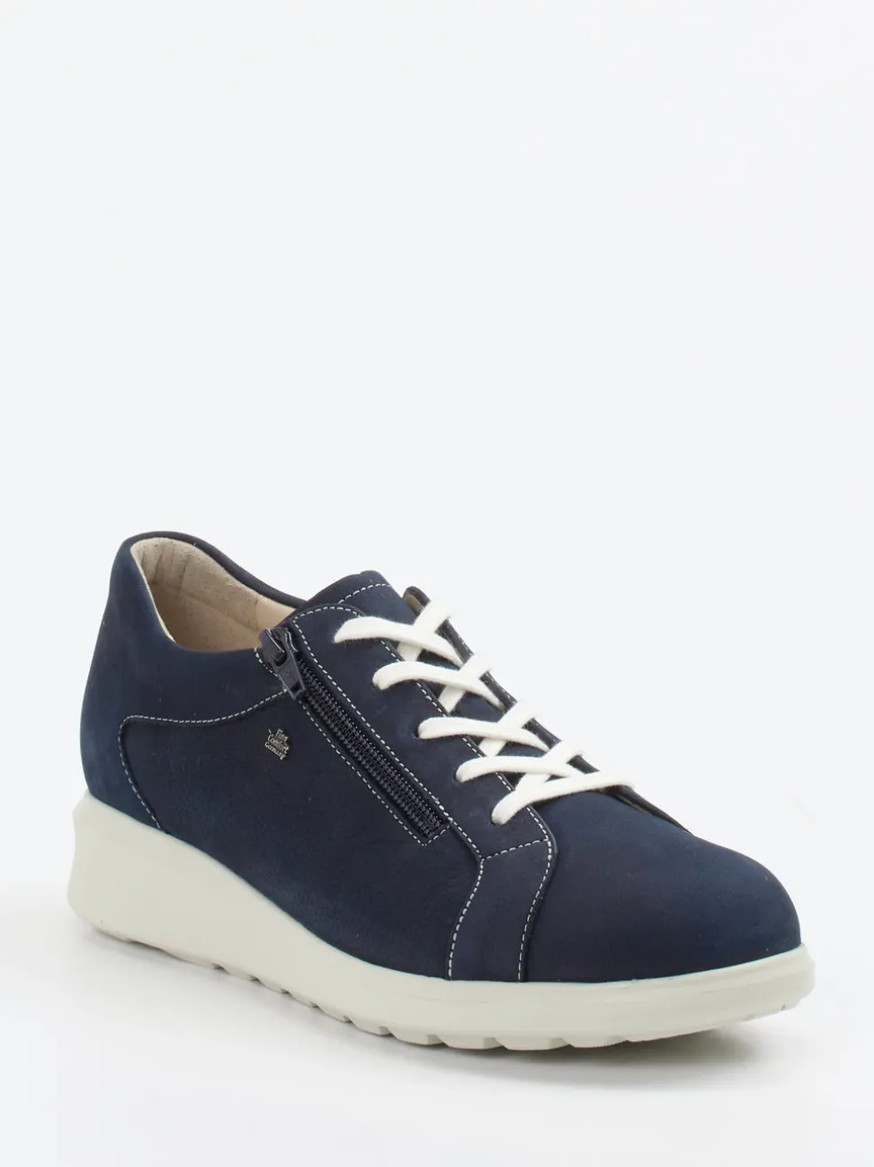 Finn Comfort – Komfort-Sneaker aus Nubukleder Dunkelblau