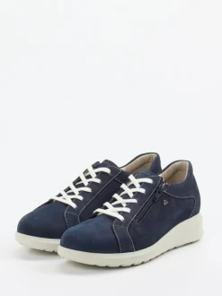 Finn Comfort – Komfort-Sneaker aus Nubukleder Dunkelblau