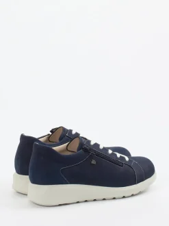 Finn Comfort – Komfort-Sneaker aus Nubukleder Dunkelblau
