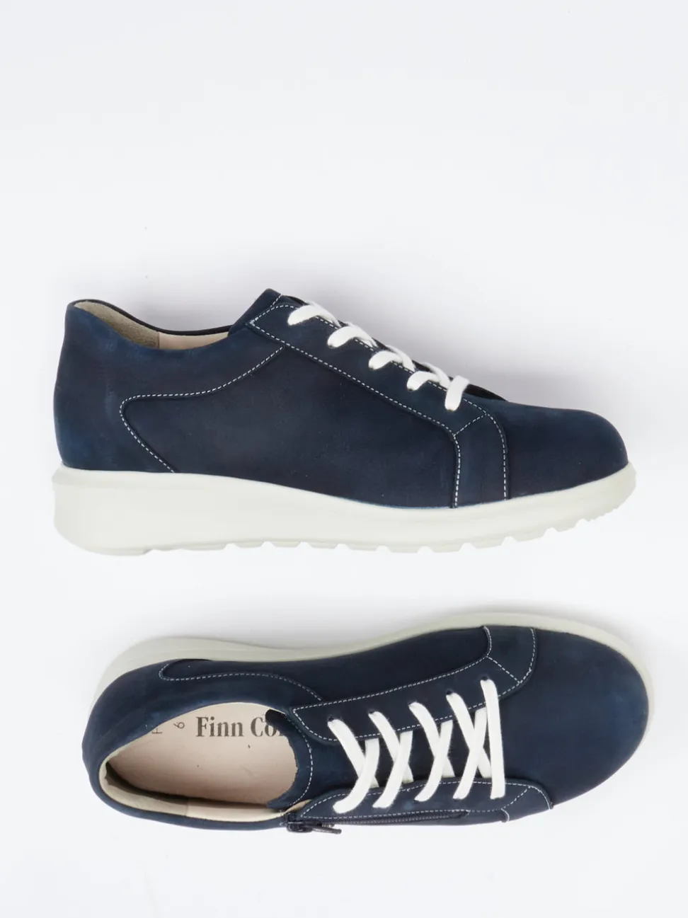 Finn Comfort – Komfort-Sneaker aus Nubukleder Dunkelblau
